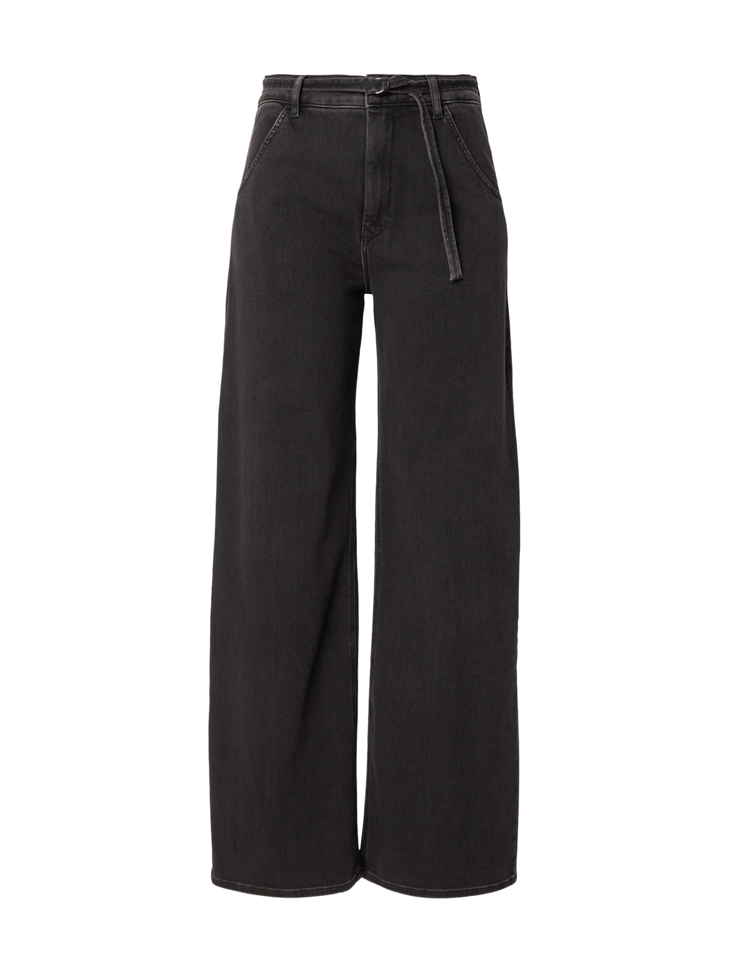 DawnLoosefit Traperice - crna boja: prednji dio