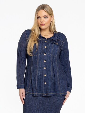 YOEK Blouse in Blue: front