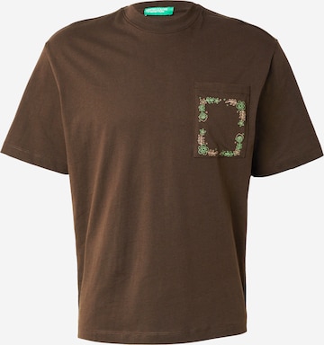 T-Shirt UNITED COLORS OF BENETTON en marron : devant