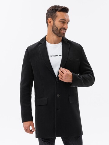 Ombre Between-Seasons Coat 'C432' in Black: front