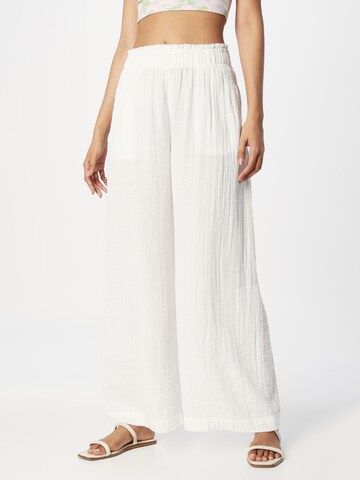 GAP Wide leg Pants 'GAUZE' in White: front