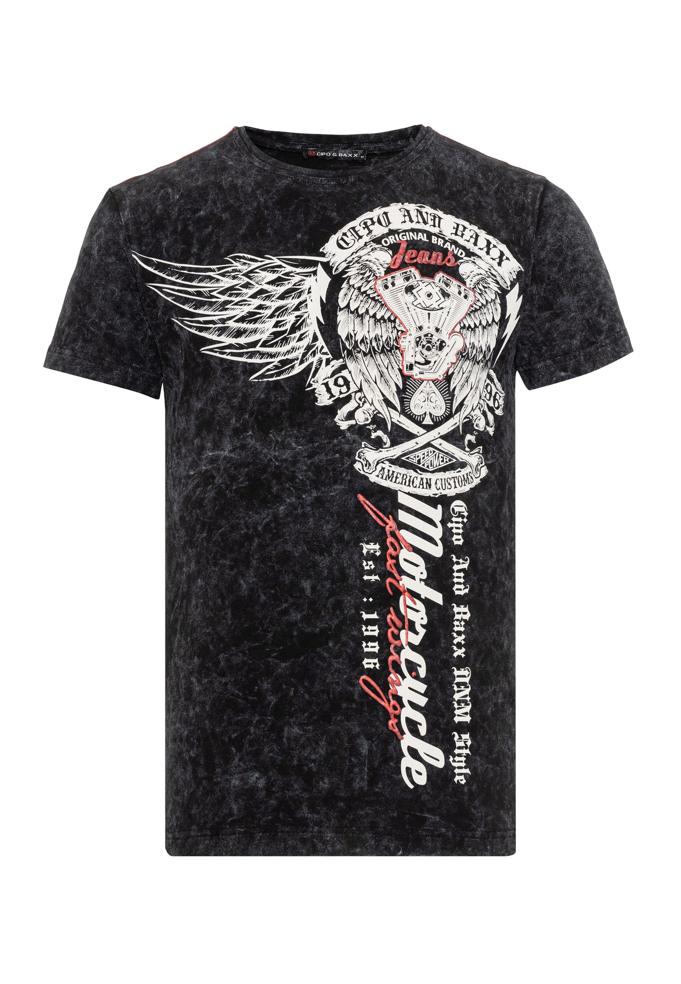 CIPO & BAXX T-Shirt in Grau: Vorderseite