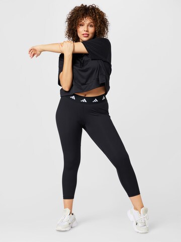 ADIDAS PERFORMANCE Skinny Παντελόνι φόρμας 'Techfit ' σε μαύρο