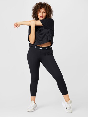 ADIDAS PERFORMANCE Skinny Sportbroek 'Techfit ' in Zwart