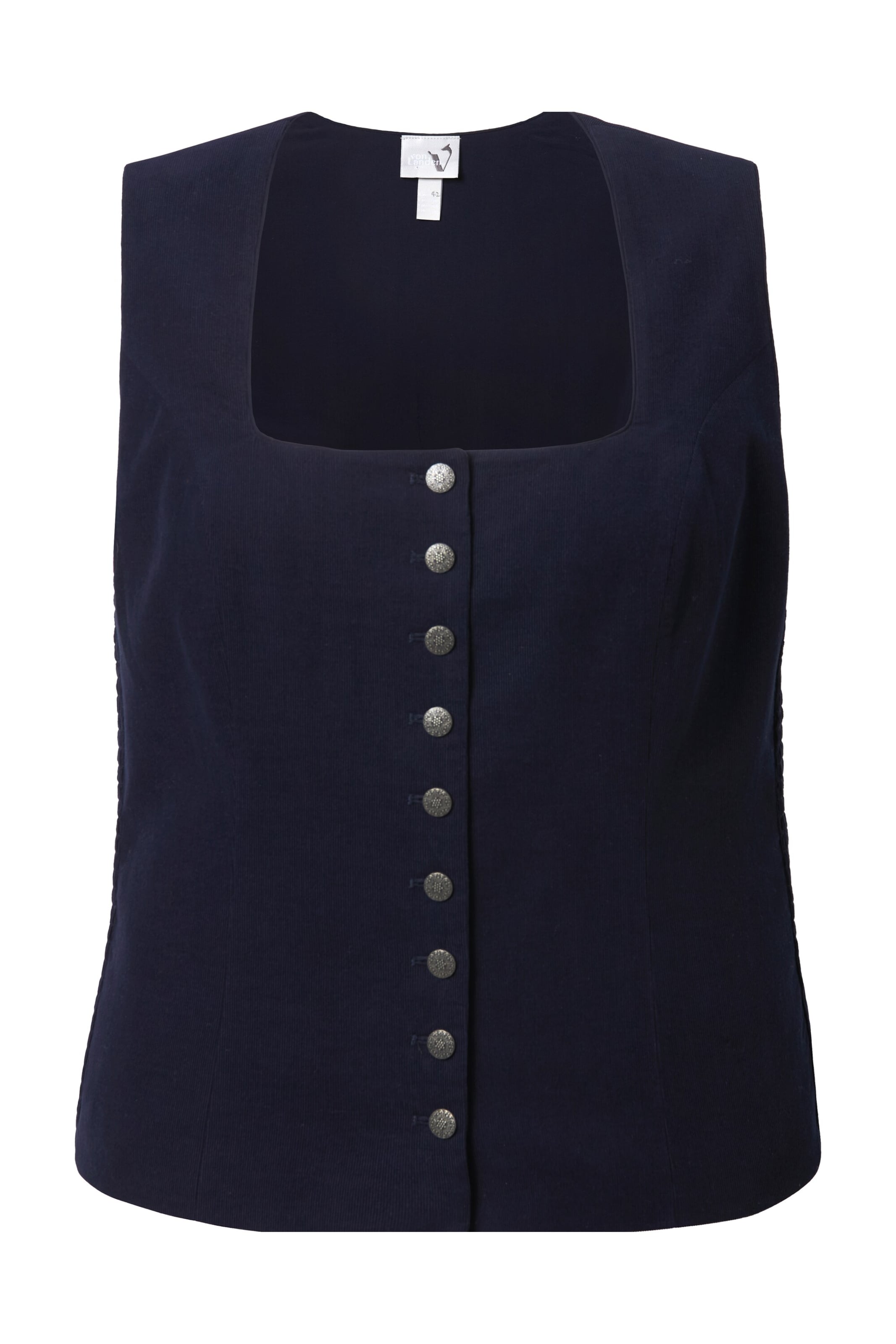 Ulla Popken Klederdracht blouse in Blauw: voorkant