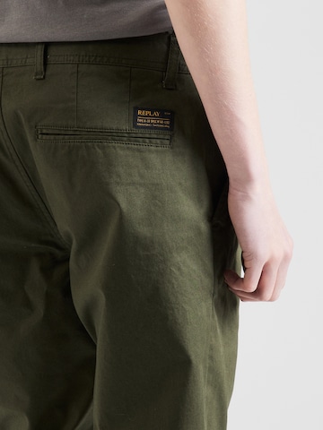 REPLAY Slim fit Chino trousers in Green