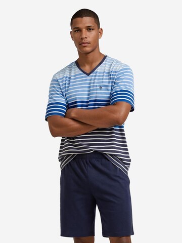 HAJO Pyjama kort 'Klima Komfort' in Blauw