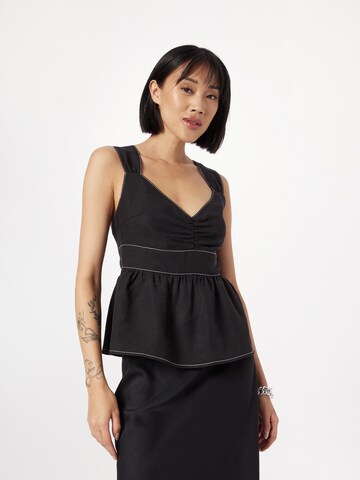 Camicia da donna 'Hoxton' di Notes du Nord in nero: frontale