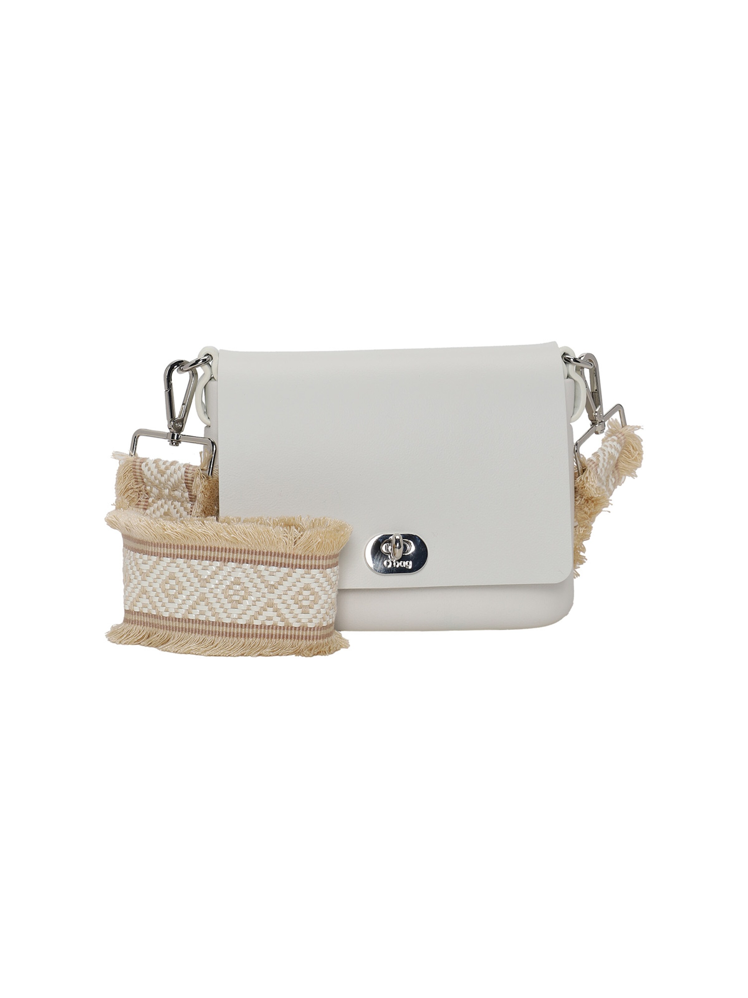 O bag Shoulder Bag in White: front