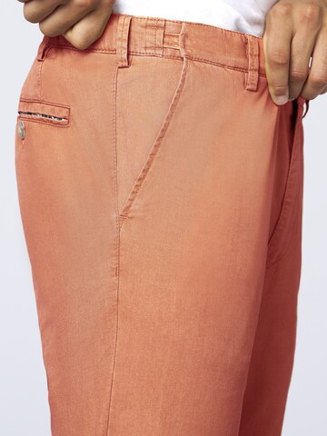 MEYER Regular Hose 'FLEX BAUMWOLL CHINO' in Orange