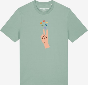 T-Shirt ' Spread Love ' Watapparel en vert : devant