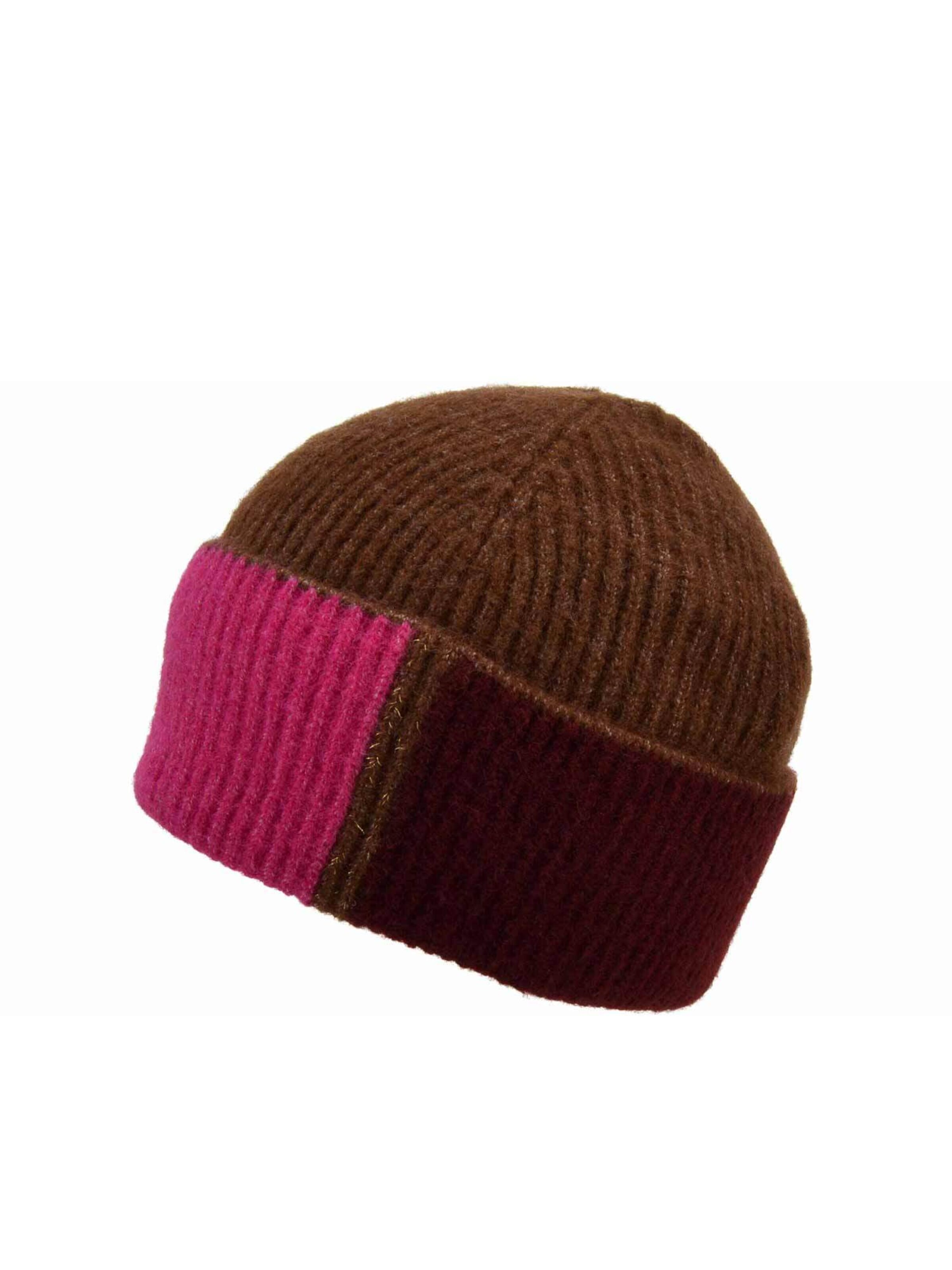 Seeberger Beanie 'Mütze' in Brown: front