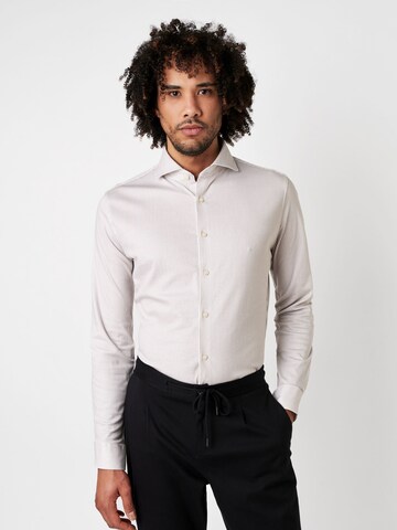 DESOTO Slim fit Overhemd in Bruin: voorkant