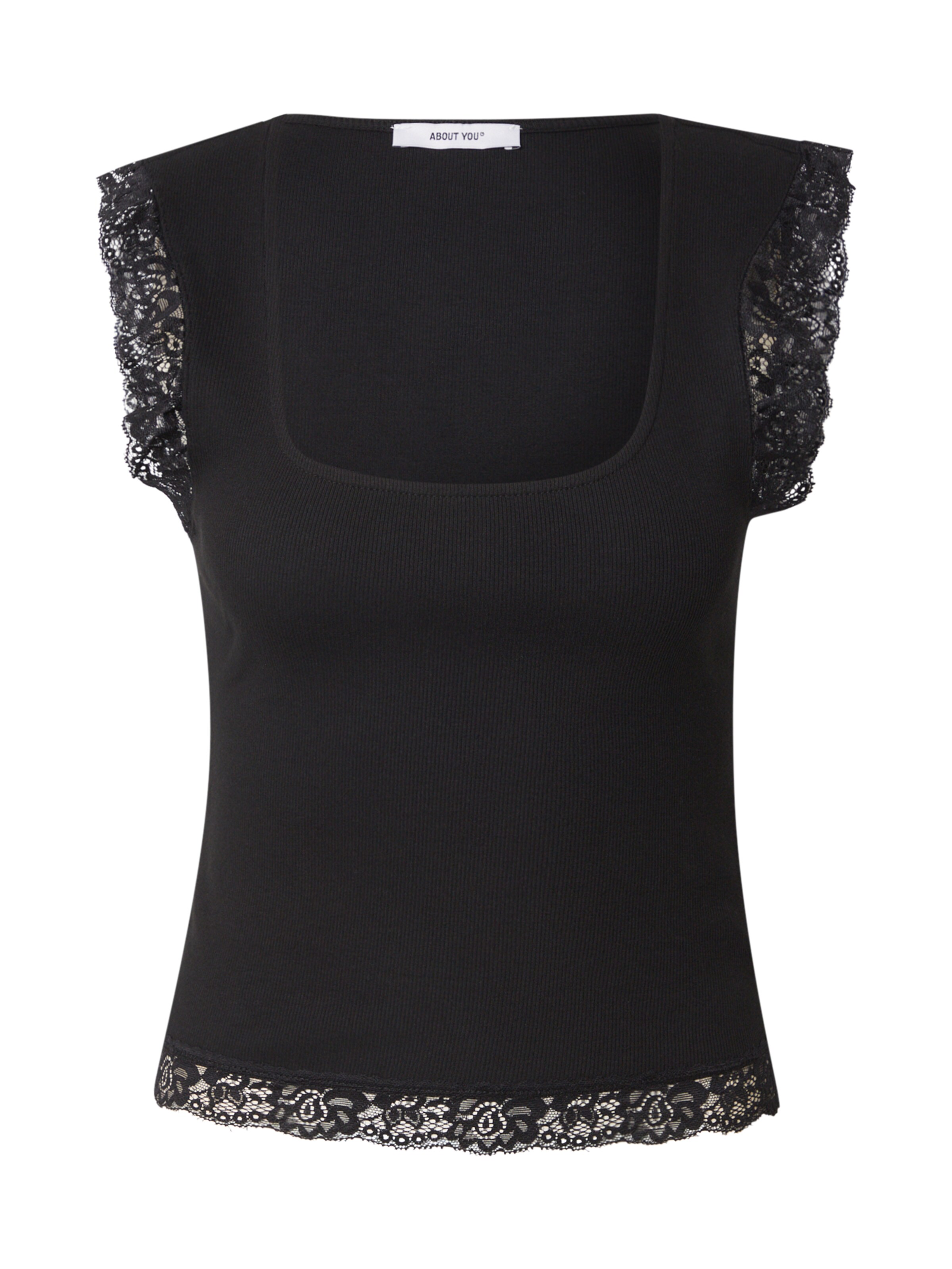 ABOUT YOU - Top 'Camille' en negro: frente