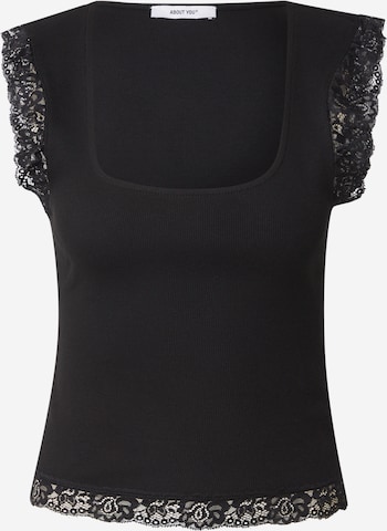 ABOUT YOU - Top 'Camille' en negro: frente