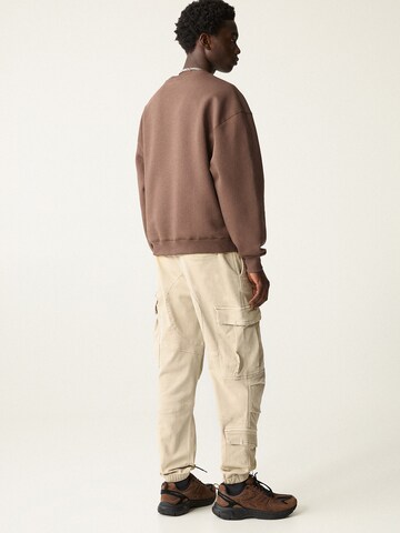 Pull&Bear Tapered Cargobyxa i beige
