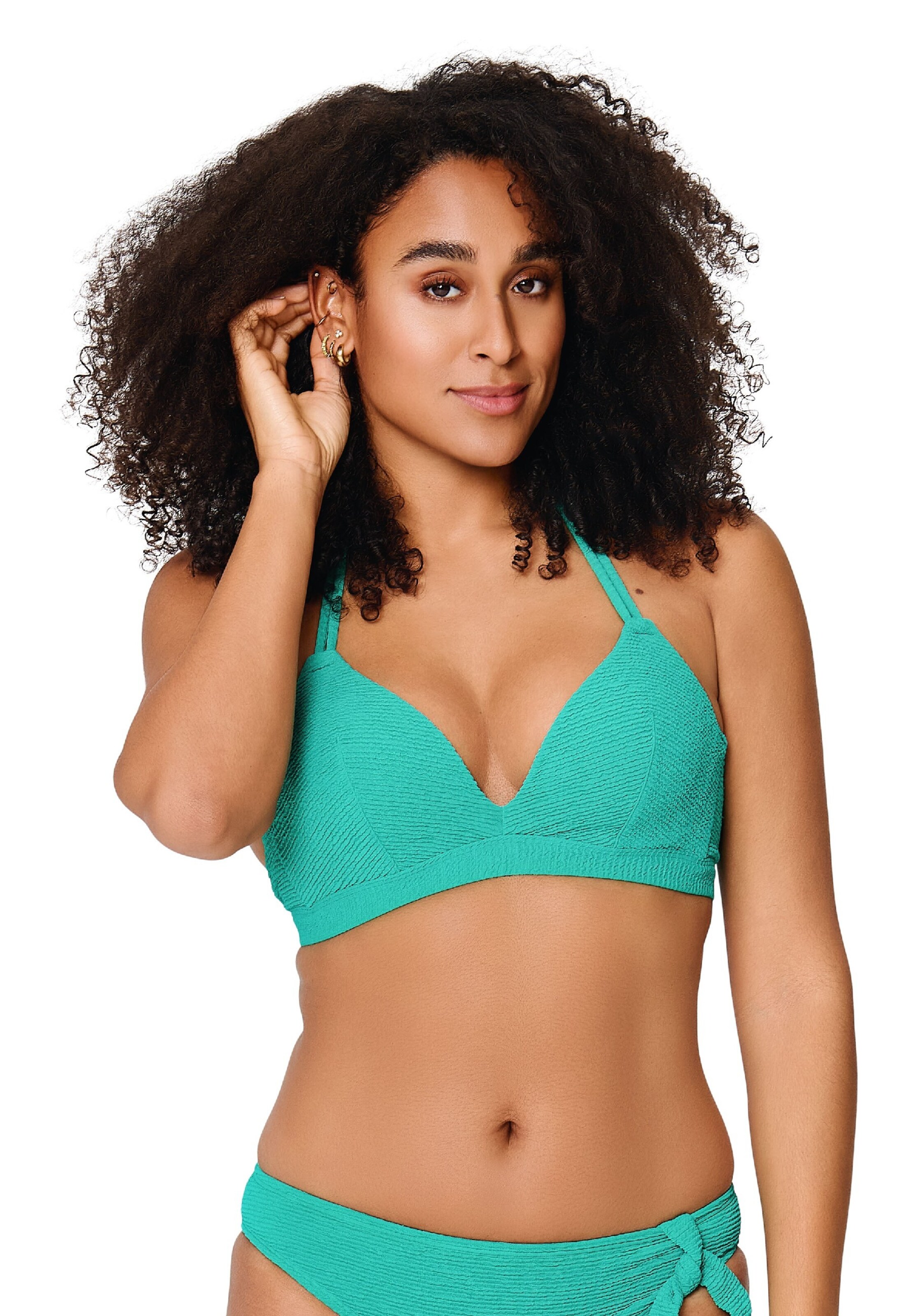 LingaDore - Triangular Top de biquíni em verde: frente