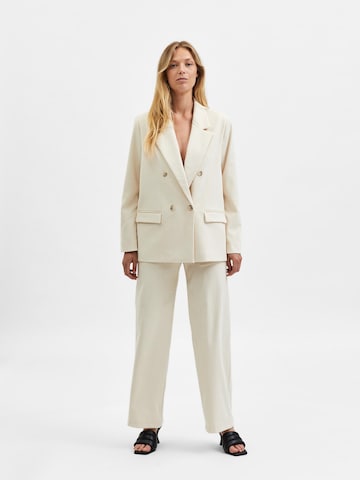 Selected Femme Tall Regular Pants 'Zoey' in Beige