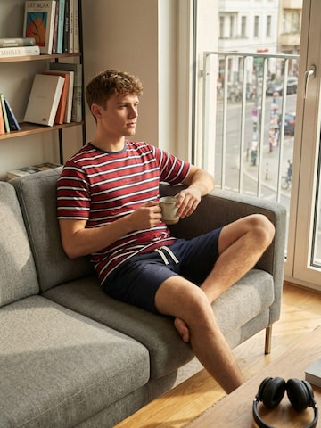 Phil & Co. Berlin Short Pajamas ' Classics ' in Blue: front
