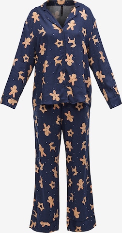 Hunkemöller Pyjama 'Ginger' värissä sininen: etupuoli