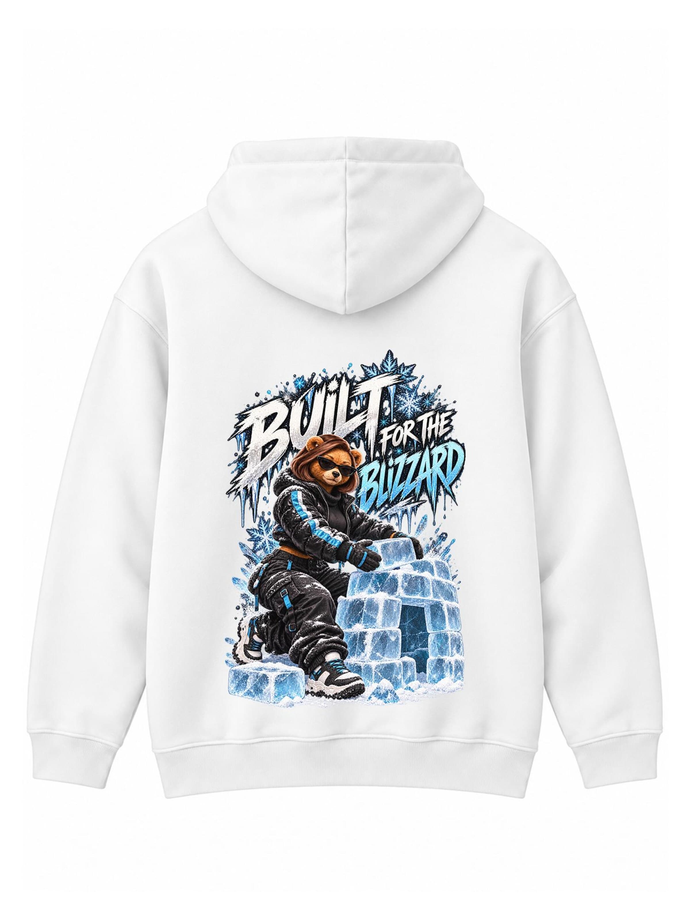 LUNØIR StudioSweater majica 'BOSS Femme Winter Ice Builder' - bijela boja: prednji dio