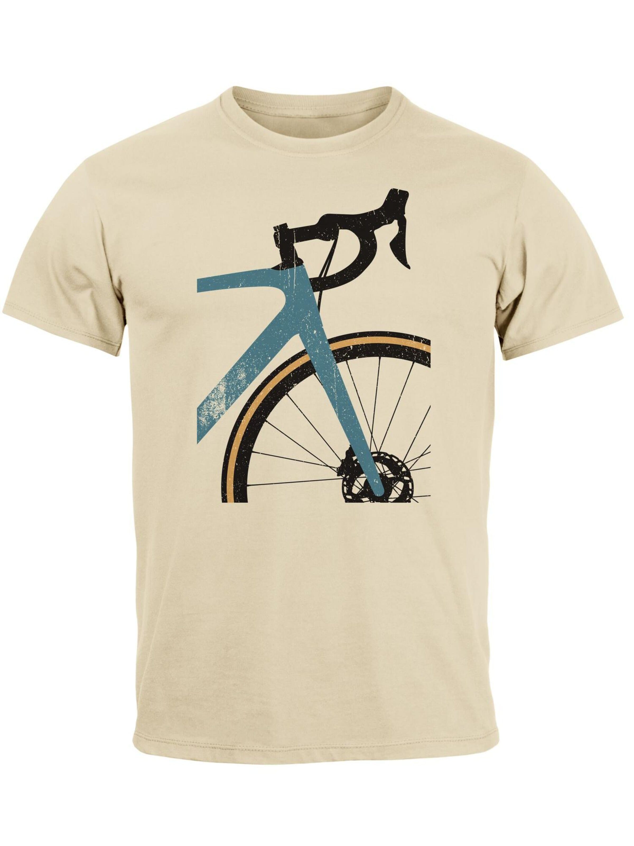 Neverless Shirt 'Rennrad' in Beige: front
