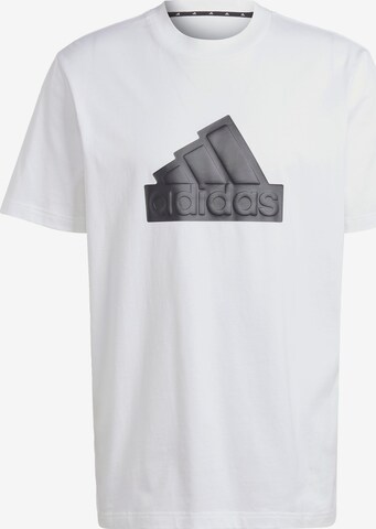 ADIDAS SPORTSWEAR Performance Shirt 'Future Icons Badge Of Sport' in White: front