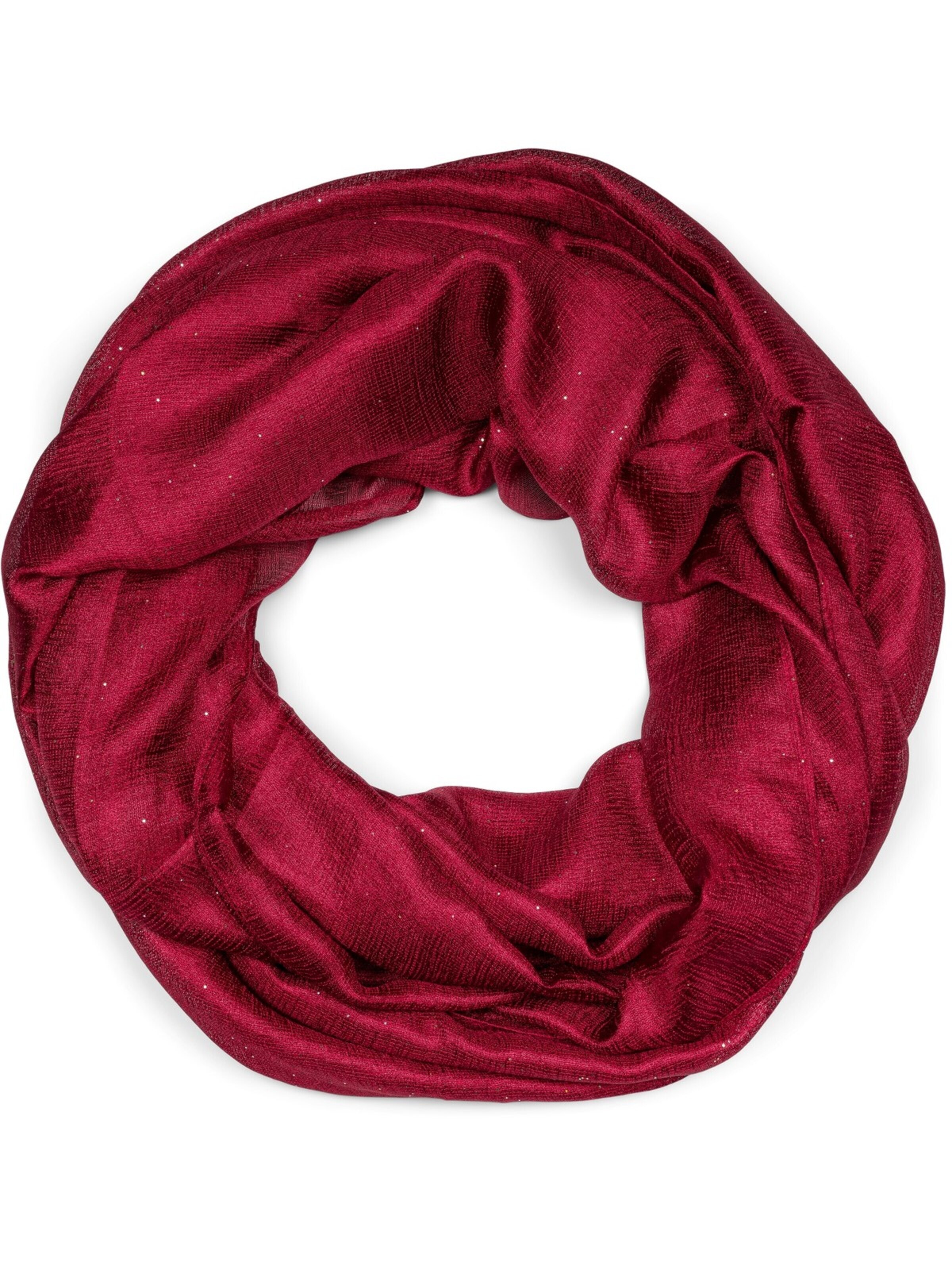 styleBREAKER Schlauchschal 'Seidiger Einfarbiger Loop Glitzer'‌‌‌‌‌‌‌‌ in One Size in bordeaux, Produktansicht