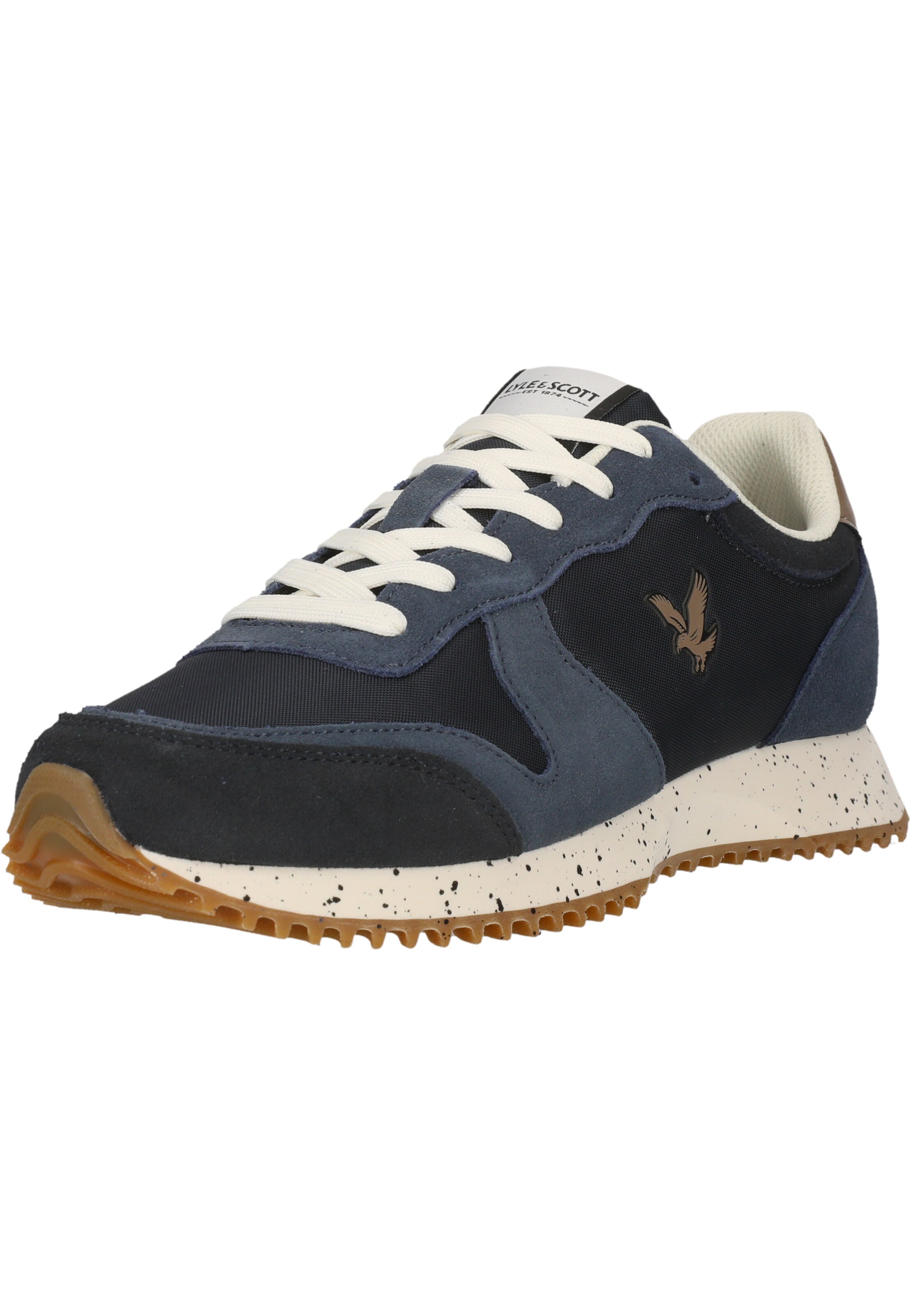 Lyle & Scott Platform trainers 'Leno' in Blue: front