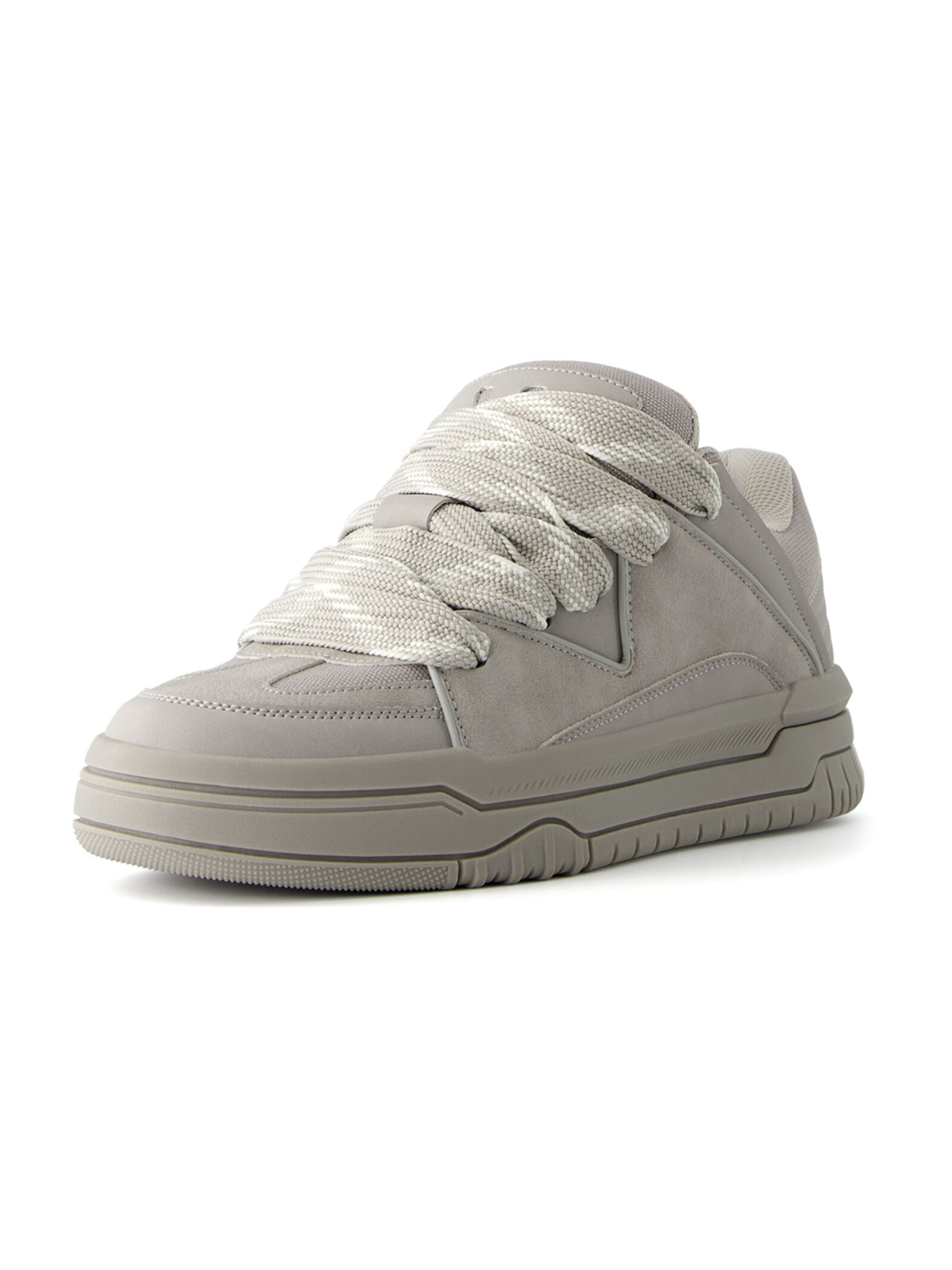 Bershka Platform trainers in Grey: front