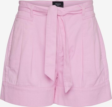 VERO MODA Loosefit Kalhoty se sklady v pase 'EVELYN' – pink: přední strana