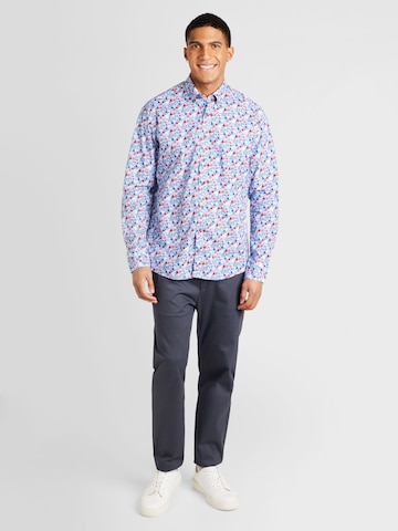 bugatti Slim fit Button Up Shirt in Blue