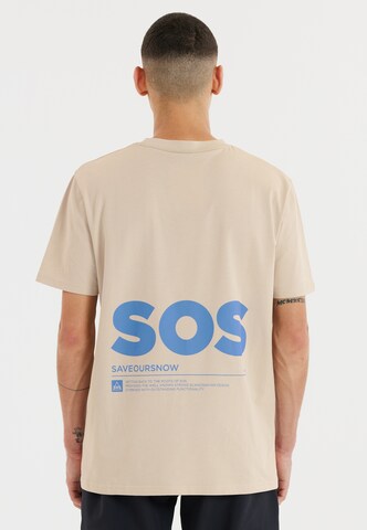SOS Shirt 'Big Wood' in Beige