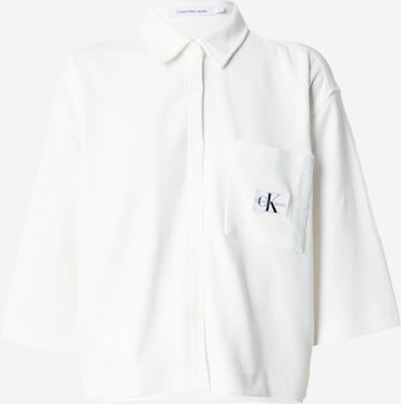 Chemisier Calvin Klein Jeans en blanc : devant