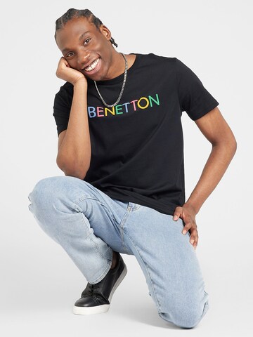 UNITED COLORS OF BENETTON Shirt in Black