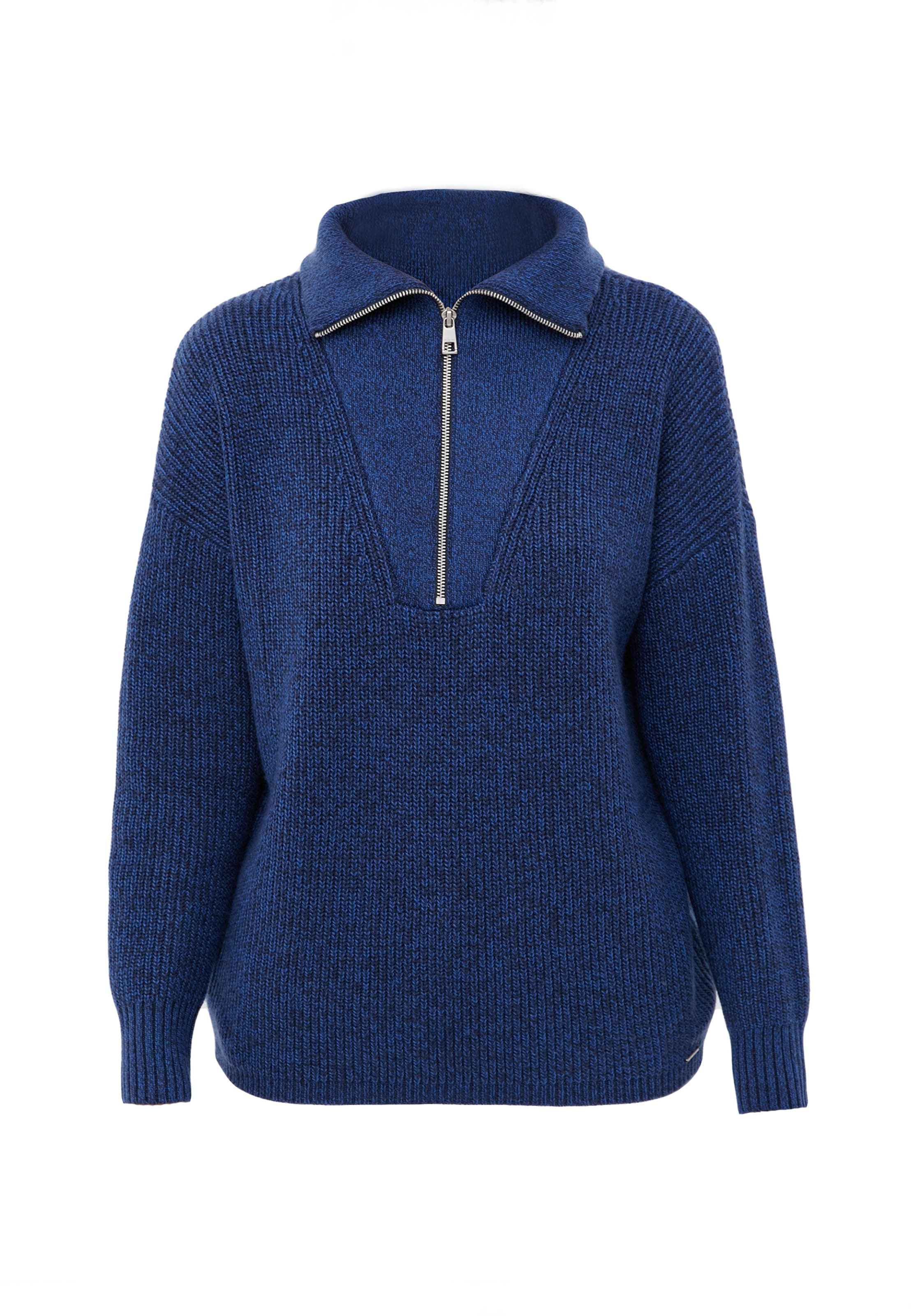 Finn Flare Pullover 'Troyer' in Blau: Vorderseite
