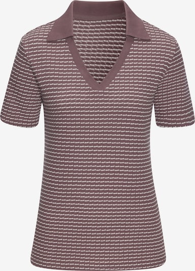 VIVANCE Poloshirt in dunkelbraun / naturweiß, Produktansicht