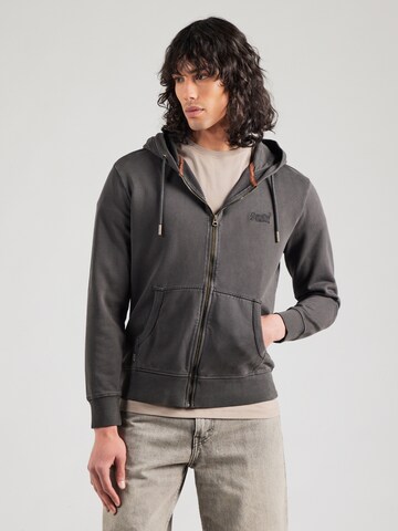 Veste de survêtement 'Essential' Superdry en vert : devant