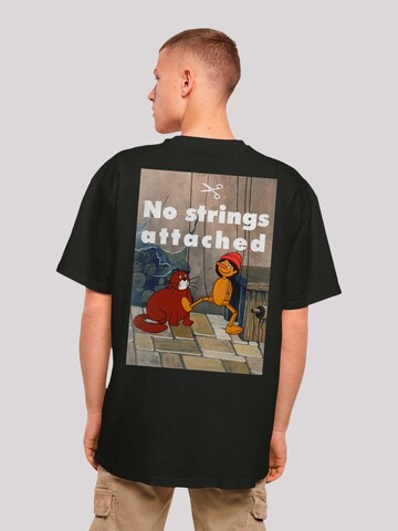 F4NT4STIC Shirt 'Heroes of Childhood Pinocchio' in Black