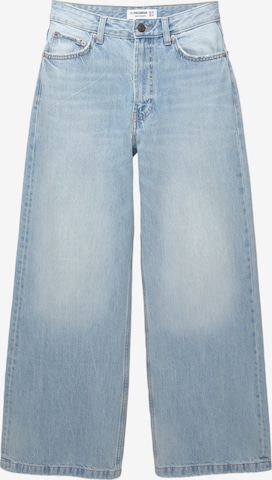 Largi Jeans de la Pull&Bear pe albastru: față