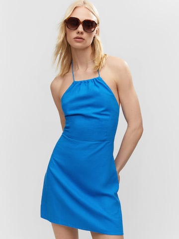 MANGO Zomerjurk 'PINO' in Blauw: voorkant