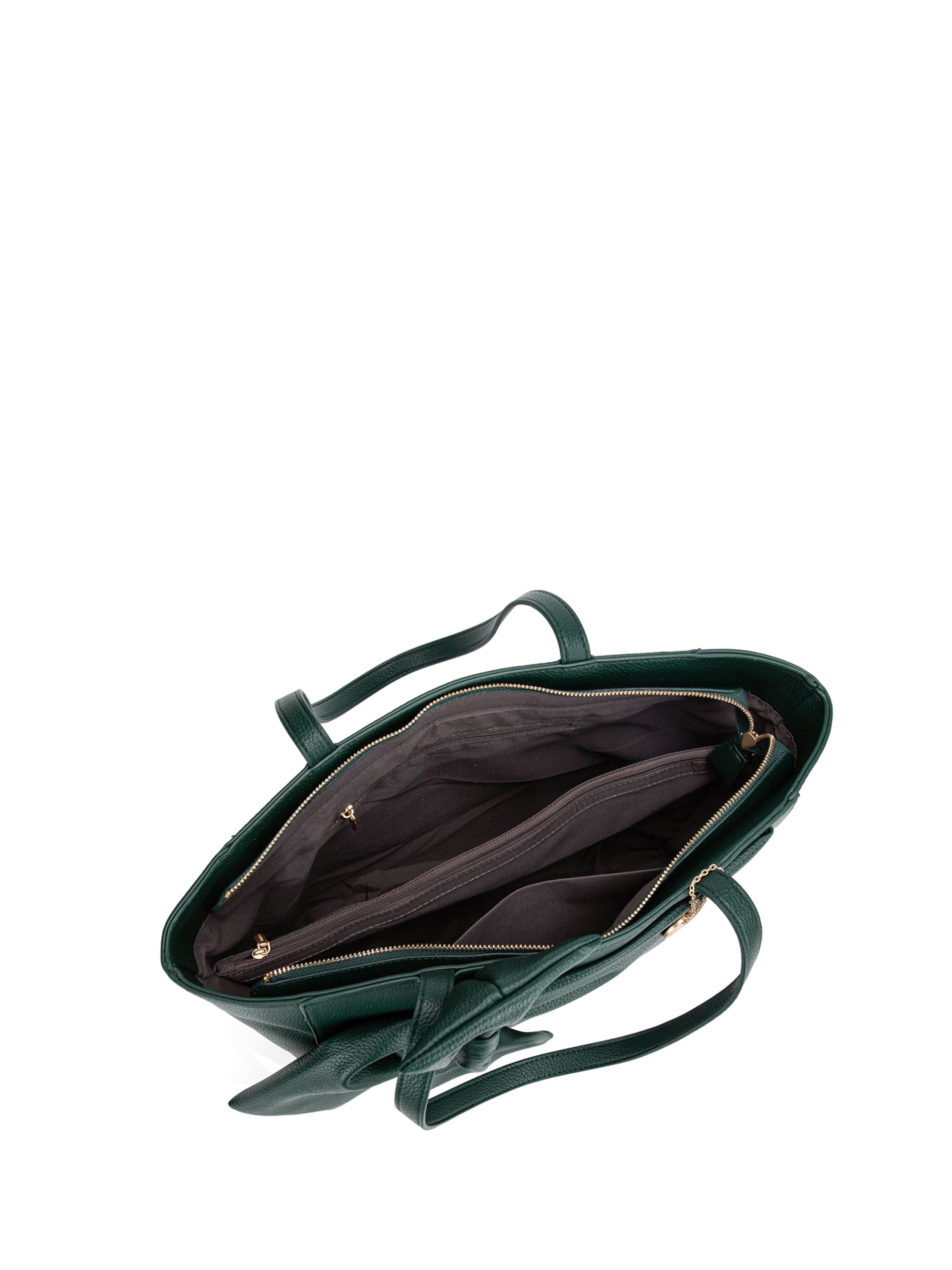 Borsa a spalla 'Borsa a Spalla Donna Velvetine Elite - Pelle Vegana PU con Fiocco' di Diana&Co. in verde