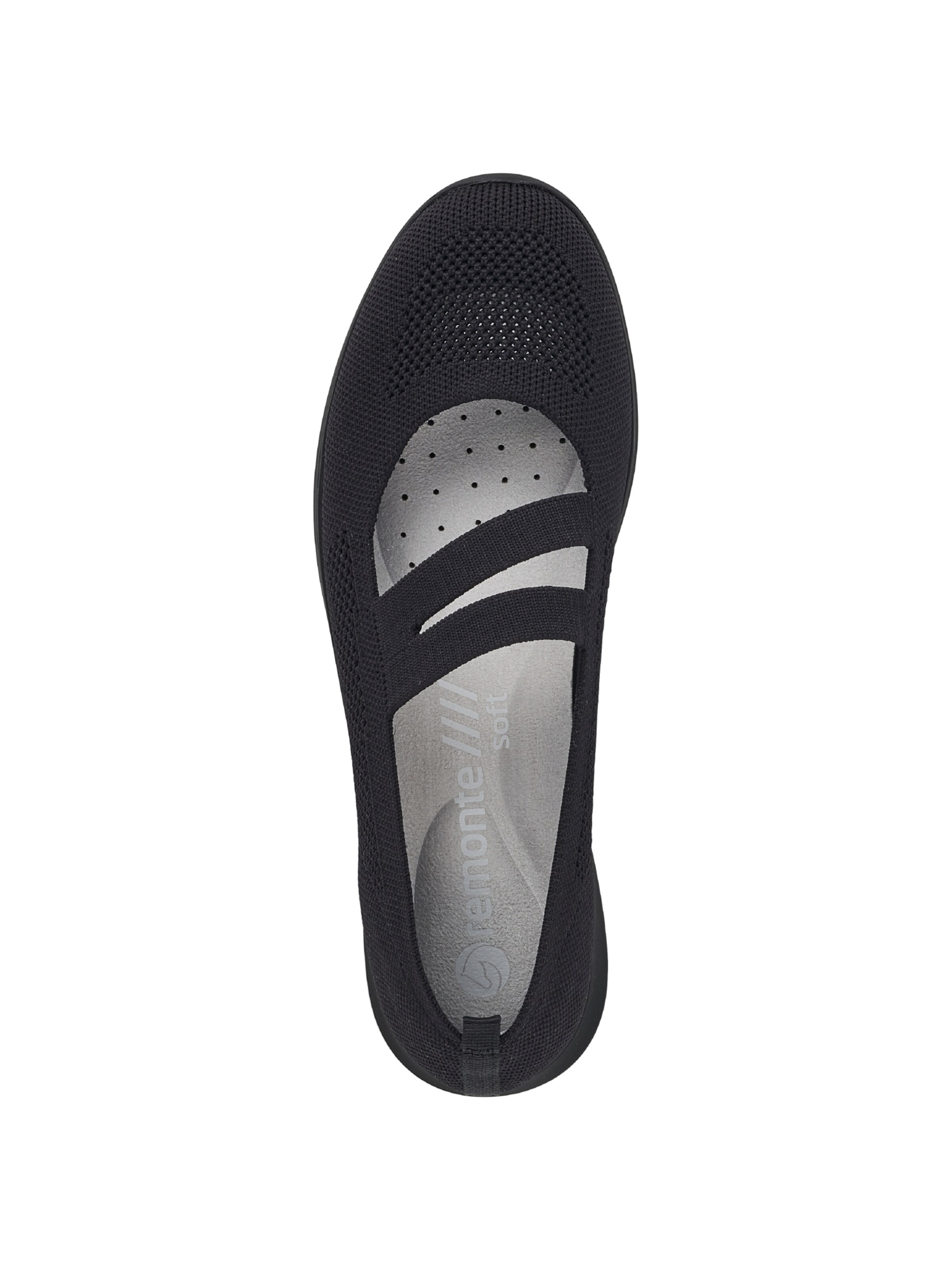 REMONTE Ballet Flats with Strap in Black