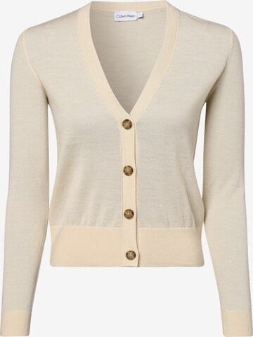 Calvin Klein Strickjacke in Beige: predná strana