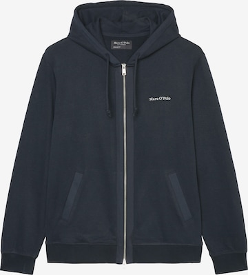 Marc O'Polo Zip-Up Hoodie in Blue: front