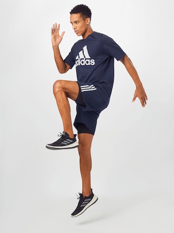 ADIDAS SPORTSWEAR Funksjonsskjorte 'Essentials Big Logo' i blå