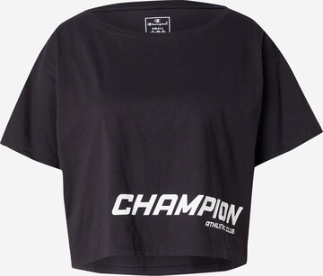 Champion Authentic Athletic Apparel Λειτουργικό μπλουζάκι σε μαύρο: μπροστά