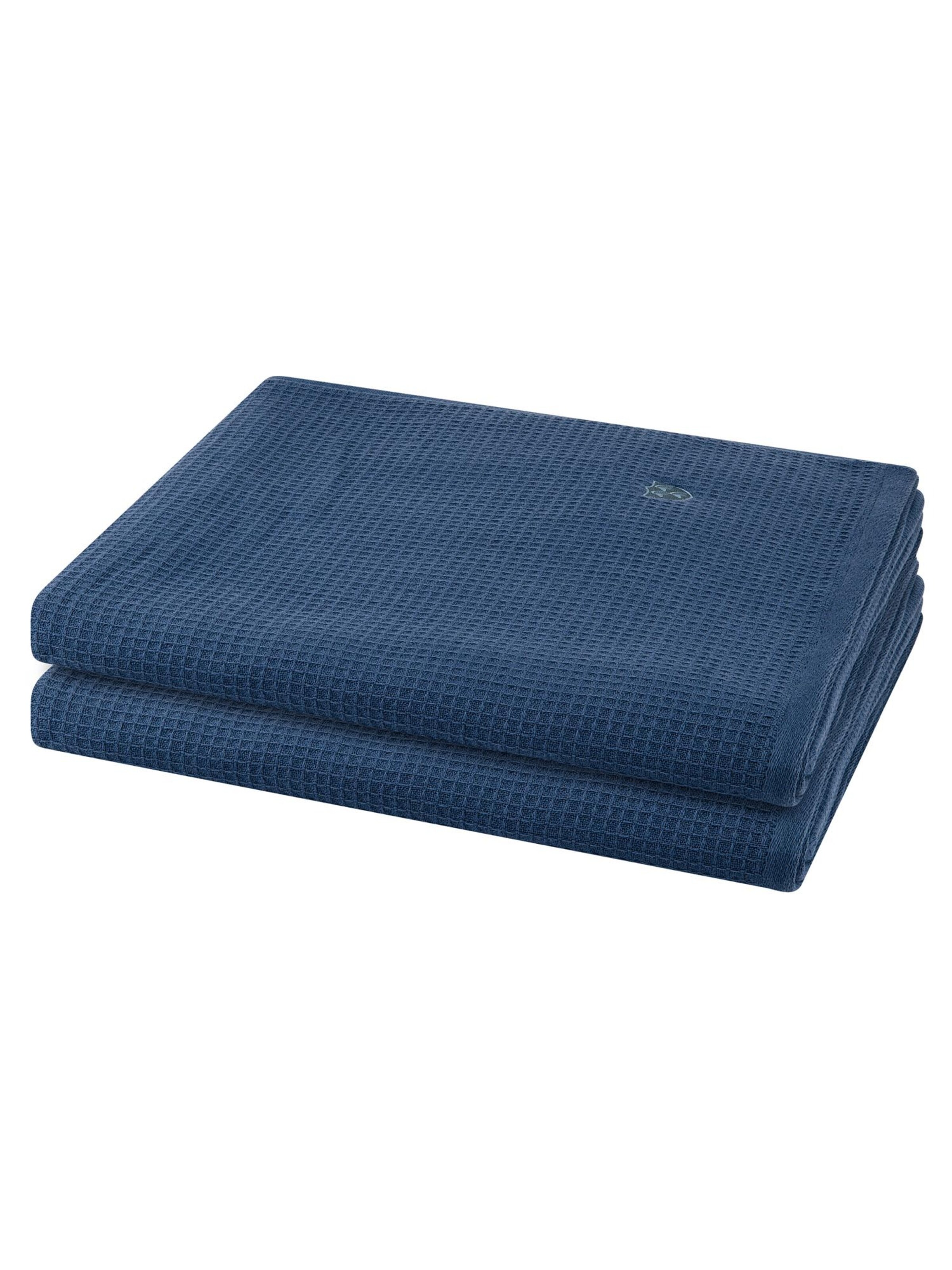 ROSS Towel 'Pique' in Blue: front