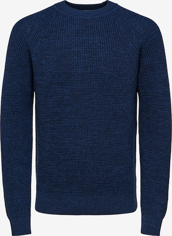 Pull-over 'Senni' SELECTED HOMME en bleu : devant