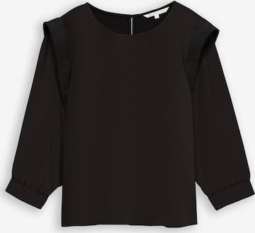 TOM TAILOR DENIM Blouse in Black: front